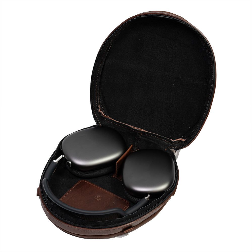 Leather Case for AirPods Max (Mahogany)-1