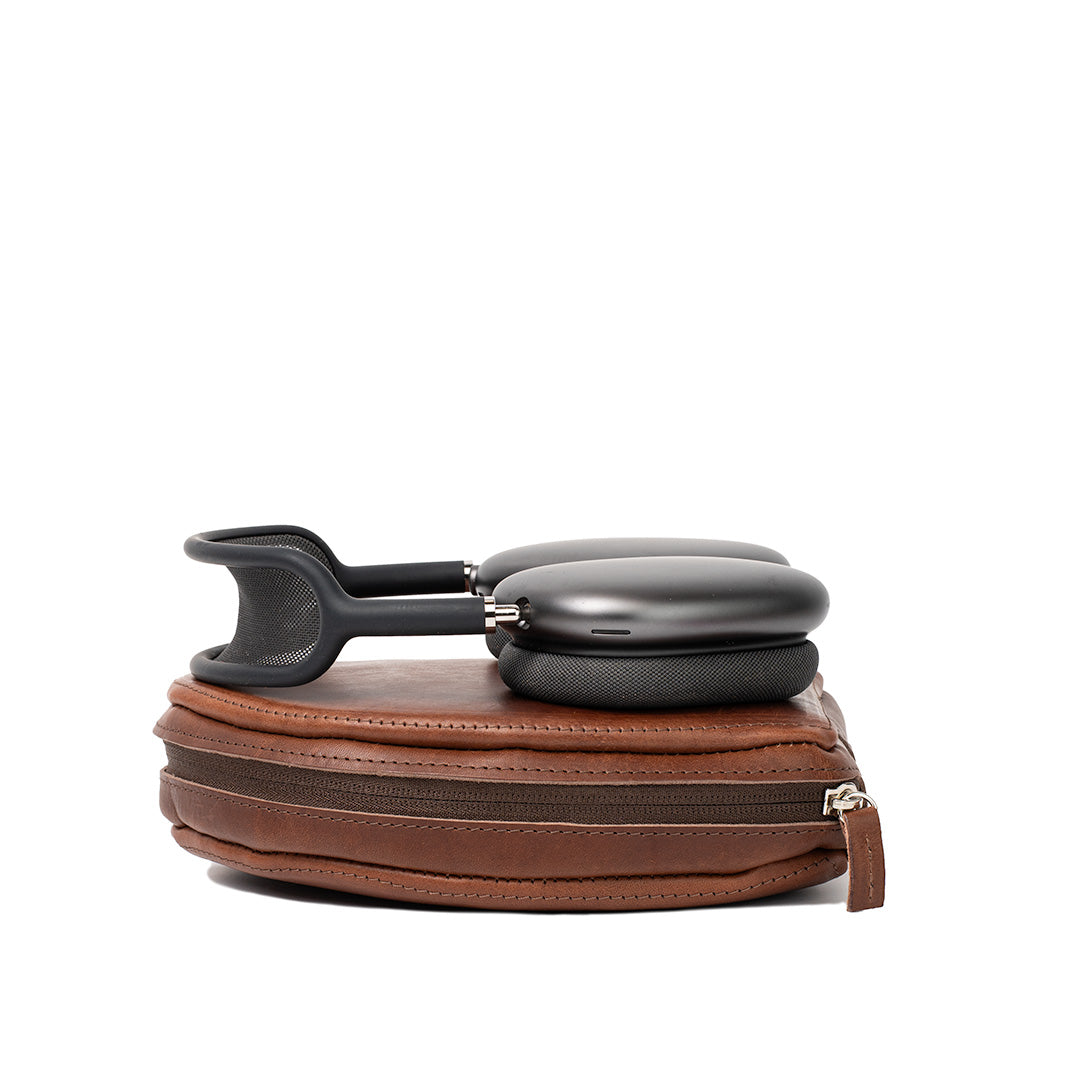 Leather Case for AirPods Max (Mahogany)-0