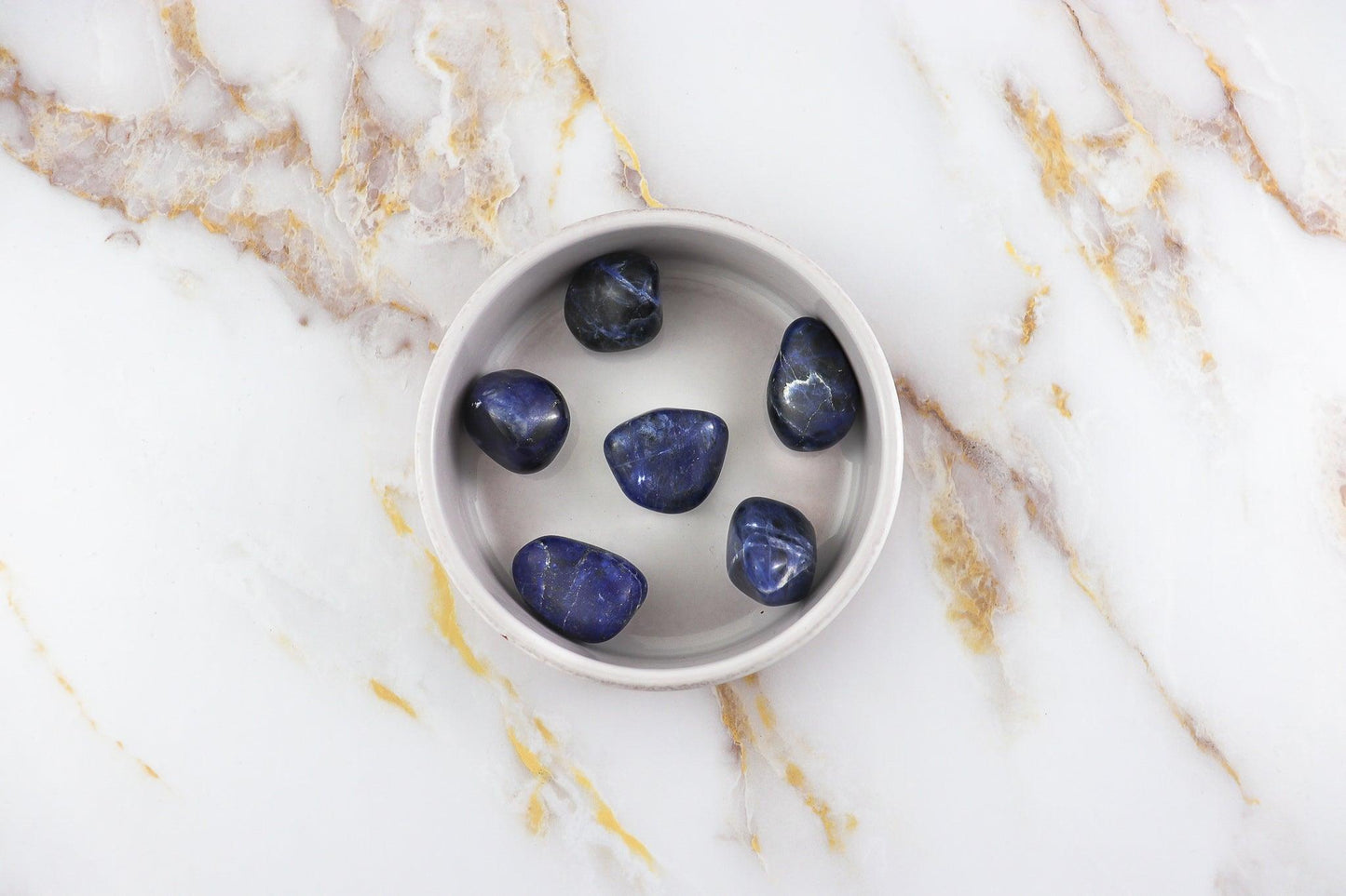 Sodalite tumbled stone-2