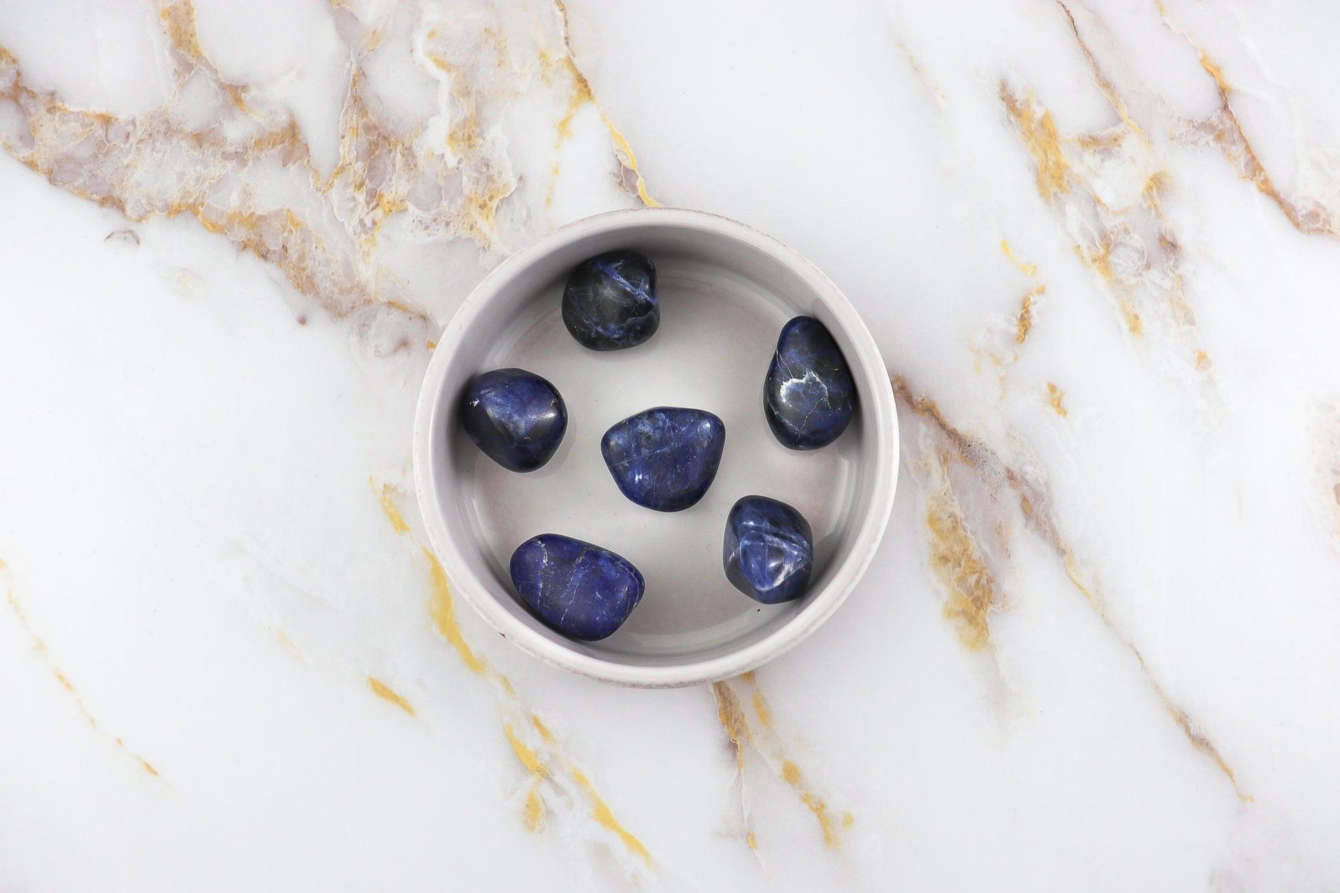 Sodalite tumbled stone-2